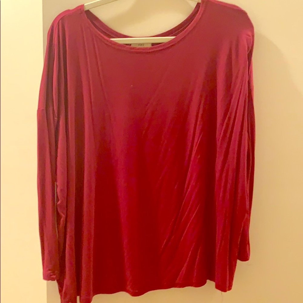 Crimson Piko Blouse